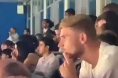 Timo Werner spotted back at Stamford Bridge after jetting to London to watch Chelsea’s fiery draw..