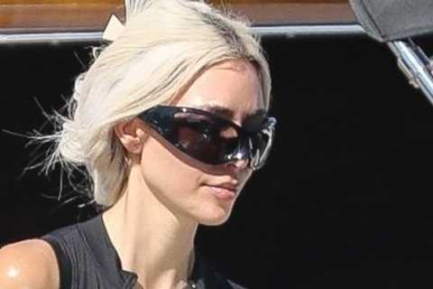 Kim Kardashian spills out of plunging top &amp; shows off real skin with natural wrinkles as fans..