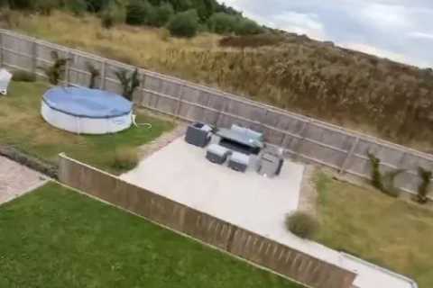 Chloe Ferry shows off huge garden with Love Island style seating area and hot tub