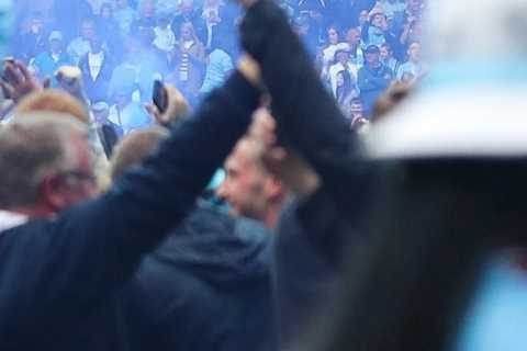 Man City fan banned from football games for THREE YEARS for pitch invasion that saw Aston Villa..