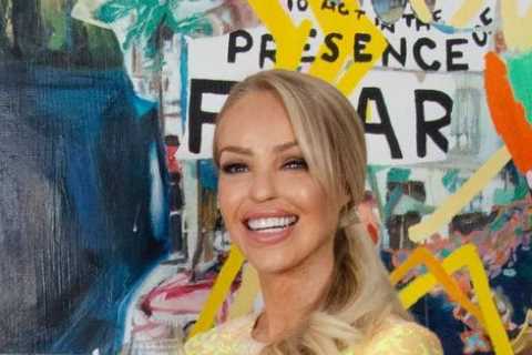 Katie Piper returns to screens days after being rushed to hospital for emergency eye operation