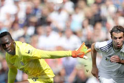 ‘Beyond crazy’ – Watch Chelsea keeper Edouard Mendy’s horror blunder to gift Leeds goal at Elland..