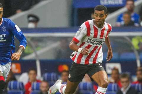 Frank Lampard sends scouts to watch PSV winger Cody Gakpo as Everton line up transfer swoop for Man ..