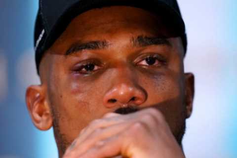 ‘I was just so upset’ – Anthony Joshua in tears in press conference as he explains bizarre ring..