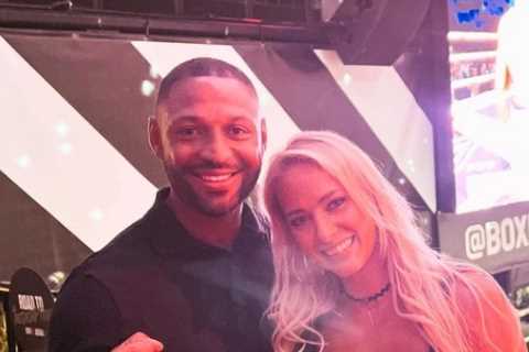 ‘He picked it’ – Ebanie Bridges jokes eye-popping dress worn while watching Anthony Joshua vs Usyk..