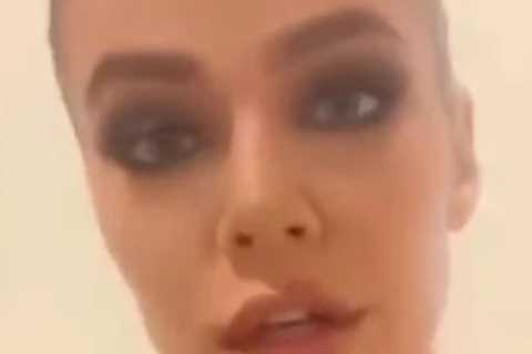 Khloe Kardashian sparks fear after she posts &amp; deletes video of her extremely thin face as she..