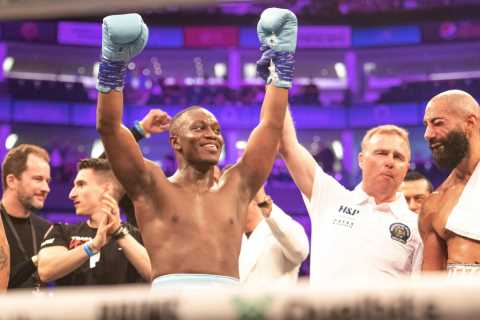 Watch KSI’s wild reaction as he watches little brother Deji win first ever fight from backstage at..