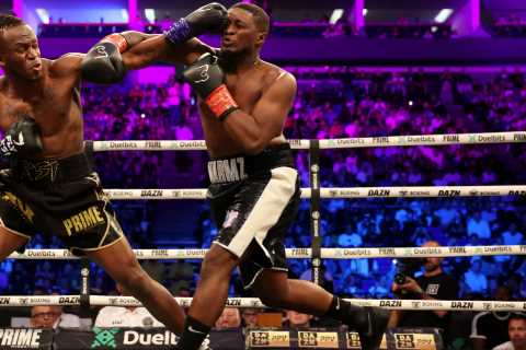 KSI takes just two rounds to KO Swarmz as he totally dominates and leaves bitter rival bloodied in..