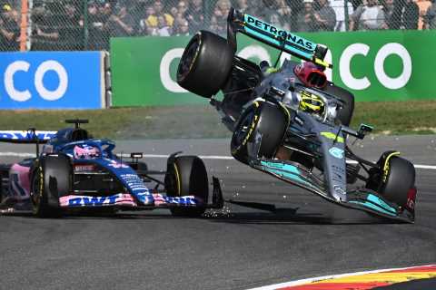 Lewis Hamilton hits back at F1 rival Fernando Alonso after Belgian Grand Prix crash after Brit was..