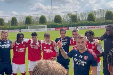Watch Jack Wilshere’s passionate team-talk to Arsenal U18s after leading them to win over fierce..