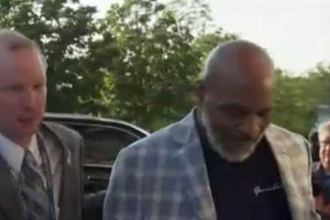 Mike Tyson looking fit and well without walking stick as he joins all-star cast to watch Serena..