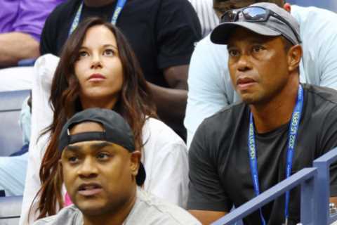 Tiger Woods joined by girlfriend Erica Herman in Serena Williams’ player box at US Open