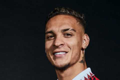 Man Utd star Antony’s squad number ‘revealed’ as winger prepares to make debut in Arsenal clash..