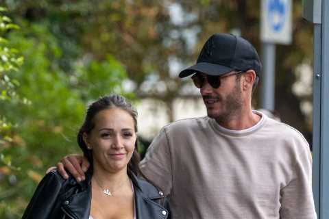 Jade Goody’s husband Jack Tweed goes public with new girlfriend as they hang up banners for Jade..