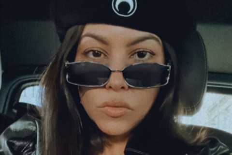 Kourtney Kardashian shows off real skin without makeup in unedited photo during London trip with..