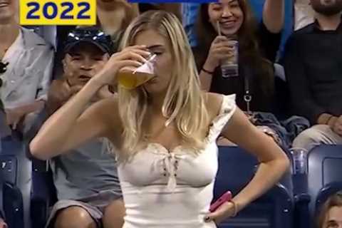 Fans all say the same thing as US Open fan who went viral for chugging of beer sinks another cup 12 ..