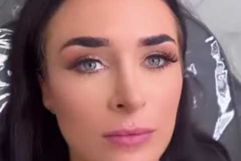 Love Island star Lacey Edwards shows off her fuller pout after getting lip tattoos