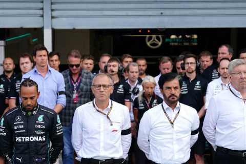 George Russell third fastest in practice at Italian Grand Prix in Monza after F1 stars pause to pay ..