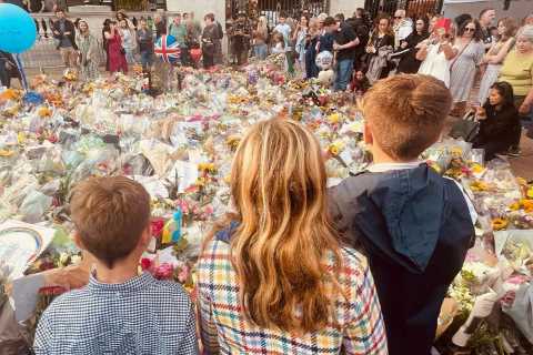 Holly Willoughby and her rarely-seen children pay emotional visit to Buckingham Palace to pay..