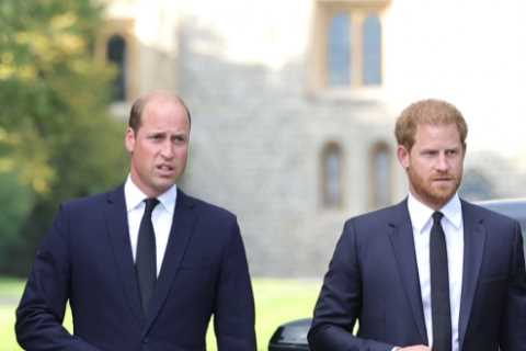 Prince William invited Harry and Meghan just an hour before greeting mourners at Windsor in..