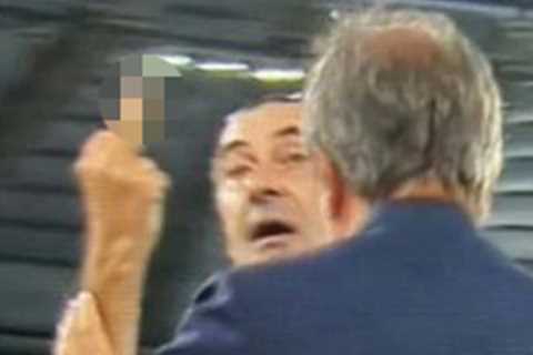 Ex-Chelsea boss Maurizio Sarri gives middle finger after row Lazio clash with Verona leaving fans..