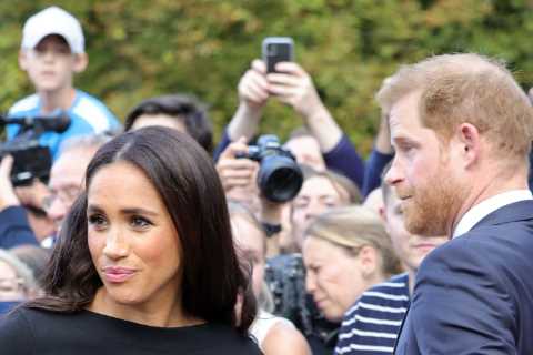 Watch awkward moment Meghan Markle is snubbed by royal fan who refuses to shake her hand at Fab..