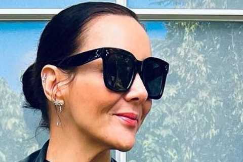 Martine McCutcheon looks slimmer than ever in stylish all black outfit