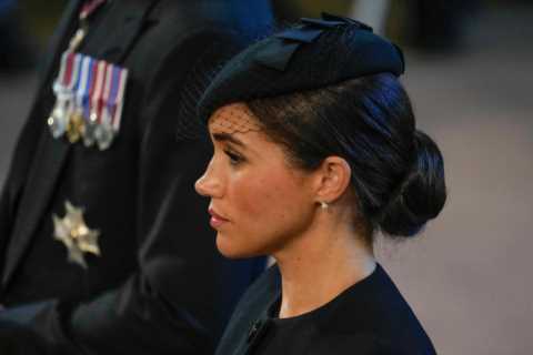 Meghan Markle makes a touching tribute to the Queen during the Westminster service as she follows..