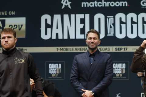 Watch Canelo Alvarez and Gennady Golovkin’s intense face off with fierce rivals eerily silent ahead ..
