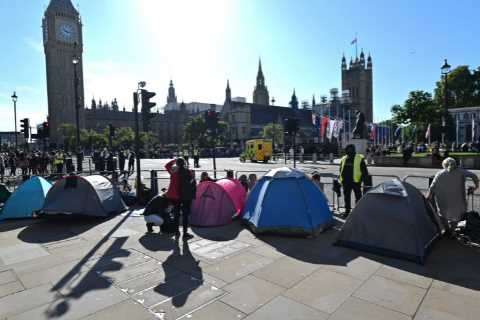 Royal fans camp out 48 hours early to bag their spot for the Queen’s funeral
