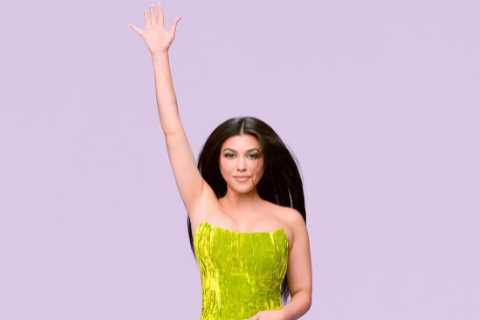 Kourtney Kardashian shows off slim body in green jumpsuit as fans slam star for photoshop fail in..