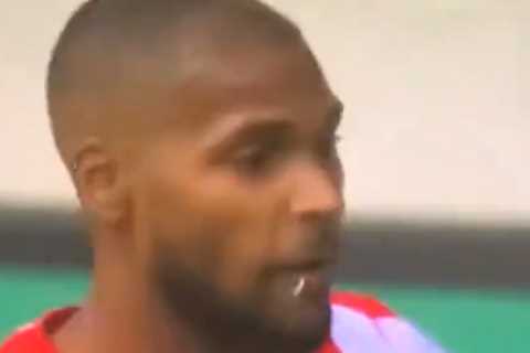 Fans all say the same thing as Rico Henry spits on himself TWICE in hilarious fail during Brentford ..