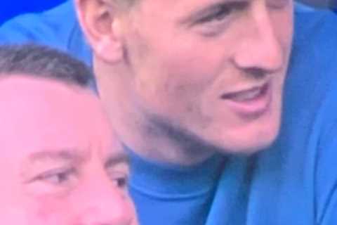 Fans love Jordan Pickford as he watches Everton beat West Ham in £165 Stone Island jumper