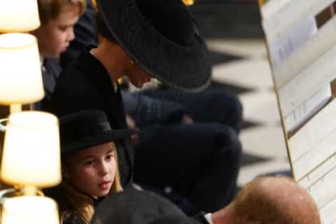 Princess Charlotte shares touching moment with Prince Harry during Queen’s funeral