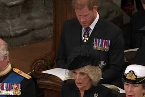Palace reveals why Prince Harry sat behind King Charles in second row for Queen’s funeral – and not ..