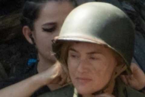 Kate Winslet returns to set after being rushed to hospital with leg injury while filming in Croatia
