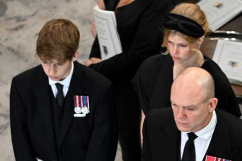 Mike Tindall praised for comforting queen’s youngest grandson James, 14, at funeral as fans call..