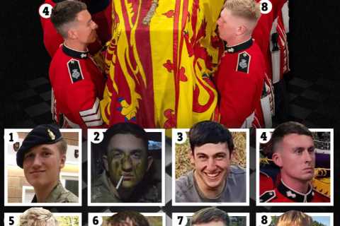 Pallbearers carrying the Queen’s coffin on final journey revealed as surf-mad soldier, bodybuilder..