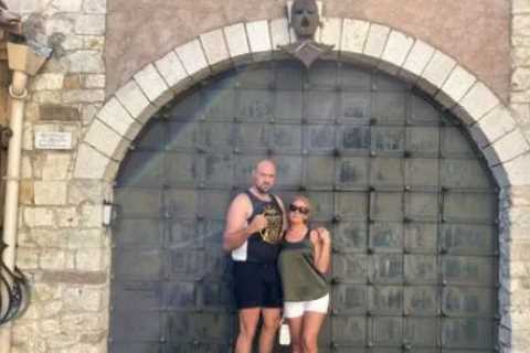 Tyson Fury wears full Gypsy King outfit in Cannes with wife Paris as pair go on history walk and..
