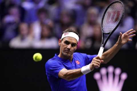 Roger Federer breaks down in tears in final ever tennis match after stunning career of 20 Grand..