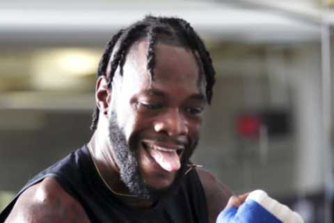 Deontay Wilder trains in gym as he prepares for boxing comeback against Robert Helenius after Tyson ..