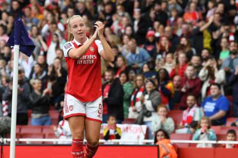 Eidevall hails ‘fearless’ Arsenal  with Mead and Miedema among the scorers watched by a WSL..