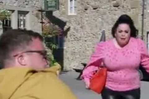 Emmerdale fans left hot under the collar as Mandy Dingle flaunts curves in skintight leather