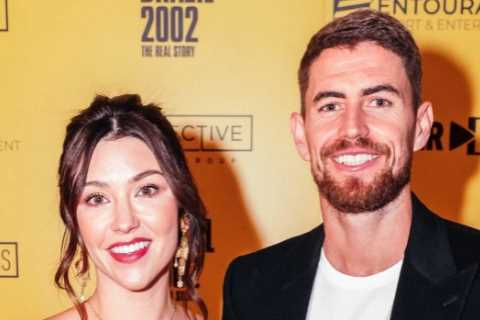 Chelsea’s Jorginho and girlfriend Catherine Harding meet Arsenal’s Martinelli and Roberto Carlos at ..