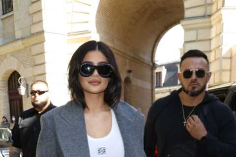 Kylie Jenner shows off her real hair without wigs & extensions as she goes pantless in a white..