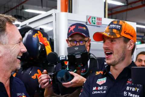 Max Verstappen given THREE cakes on 25th birthday as Red Bull star bids to celebrate early F1 title ..