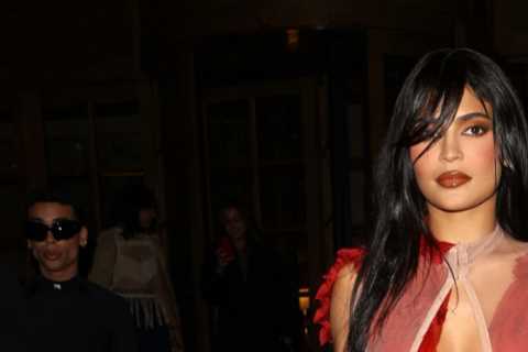 Kylie Jenner shows off major underboob as she goes commando in NSFW sheer dress for sexy new look..