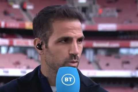 Cesc Fabregas works as BT Sport pundit for Arsenal vs Tottenham just hours after playing in Como’s..