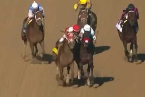‘When will this BS stop?’ – Fresh ‘elbowgate’ storm hits racing as Kentucky Derby hero accused of..