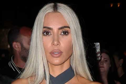 Kim Kardashian shows off real skin without makeup while posing in her most bizarre outfit yet